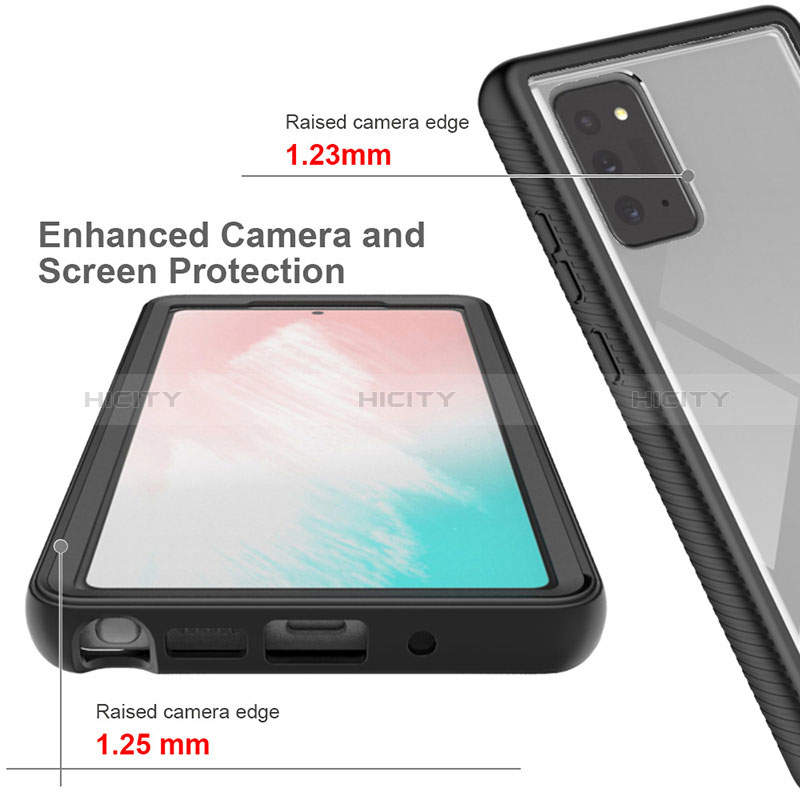 Samsung Galaxy Note 20 5G用360度 フルカバー ハイブリットバンパーケース クリア透明 プラスチック カバー ZJ1 サムスン 