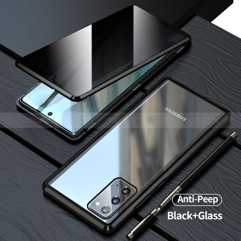Samsung Galaxy Note 20 5G用ケース 高級感 手触り良い アルミメタル 製の金属製 360度 フルカバーバンパー 鏡面 カバー LK1 サムスン 