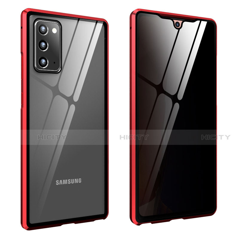 Samsung Galaxy Note 20 5G用ケース 高級感 手触り良い アルミメタル 製の金属製 360度 フルカバーバンパー 鏡面 カバー サムスン 