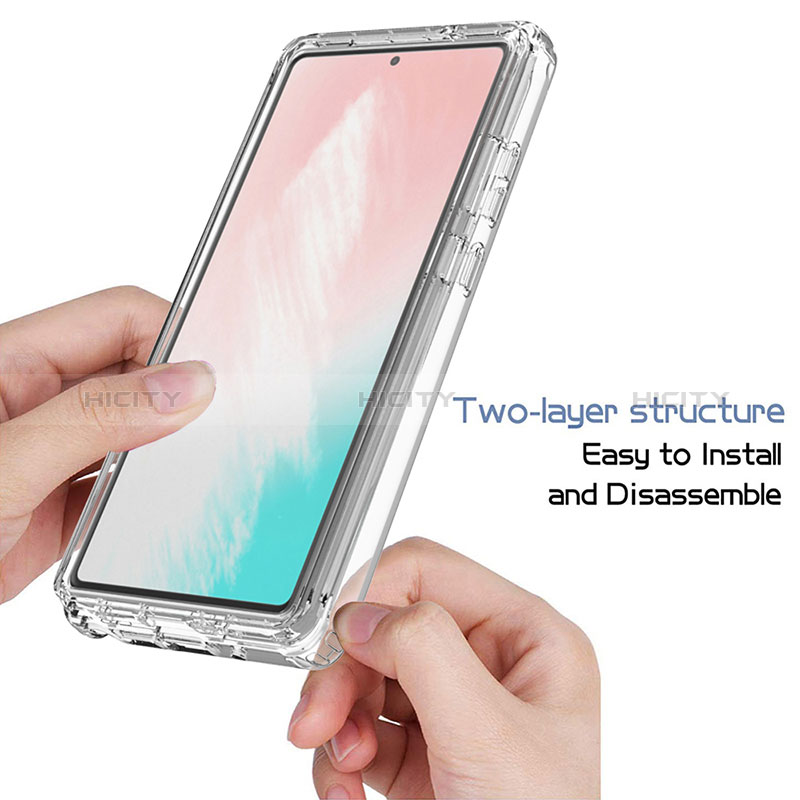 Samsung Galaxy Note 20 5G用前面と背面 360度 フルカバー 極薄ソフトケース シリコンケース 耐衝撃 全面保護 バンパー 勾配色 透明 サムスン 