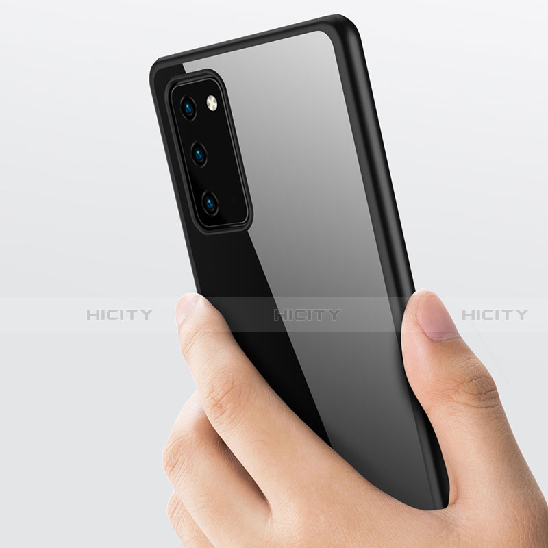 Samsung Galaxy Note 20 5G用ハイブリットバンパーケース クリア透明 プラスチック 鏡面 カバー M03 サムスン 