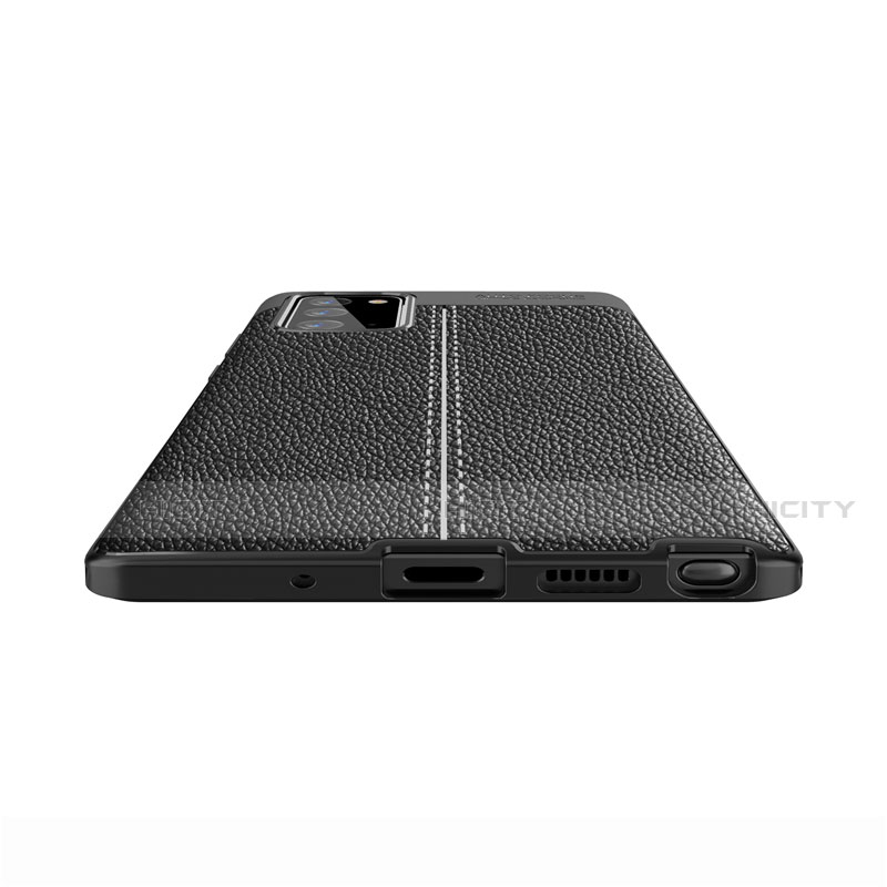 Samsung Galaxy Note 20 Plus 5G用シリコンケース ソフトタッチラバー レザー柄 カバー サムスン 