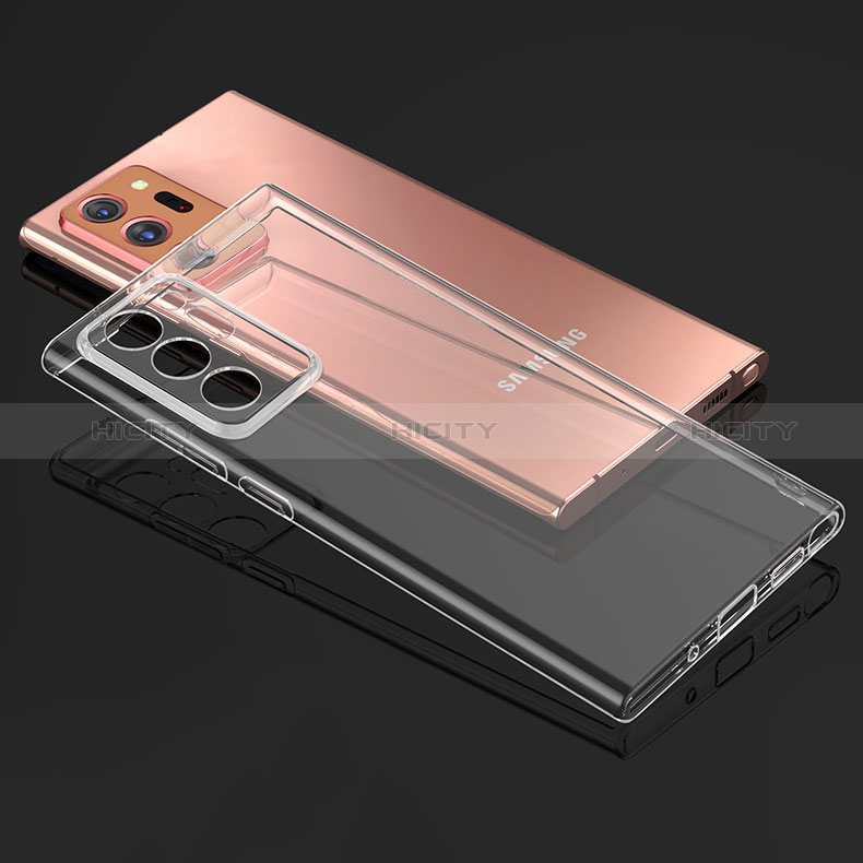 Samsung Galaxy Note 20 Ultra 5G用極薄ソフトケース シリコンケース 耐衝撃 全面保護 クリア透明 K05 サムスン クリア