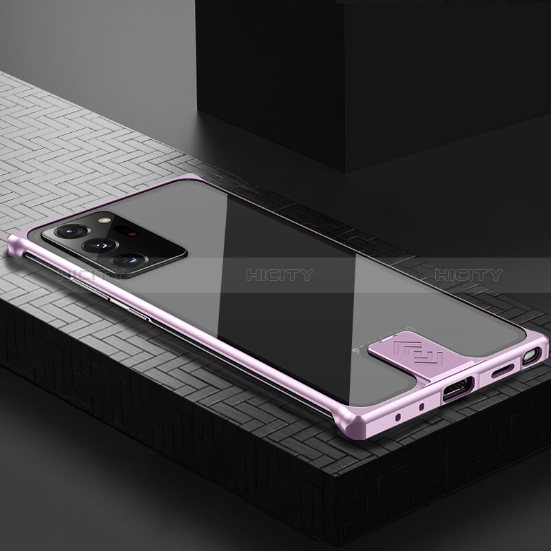 Samsung Galaxy Note 20 Ultra 5G用ケース 高級感 手触り良い アルミメタル 製の金属製 カバー LK1 サムスン ローズゴールド