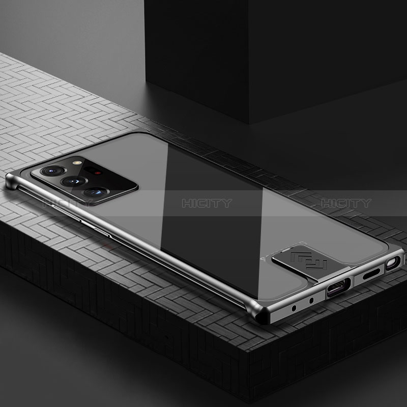 Samsung Galaxy Note 20 Ultra 5G用ケース 高級感 手触り良い アルミメタル 製の金属製 カバー LK1 サムスン ブラック
