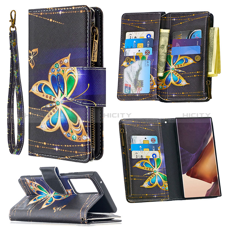 Samsung Galaxy Note 20 Ultra 5G用手帳型 レザーケース スタンド パターン カバー B04F サムスン 