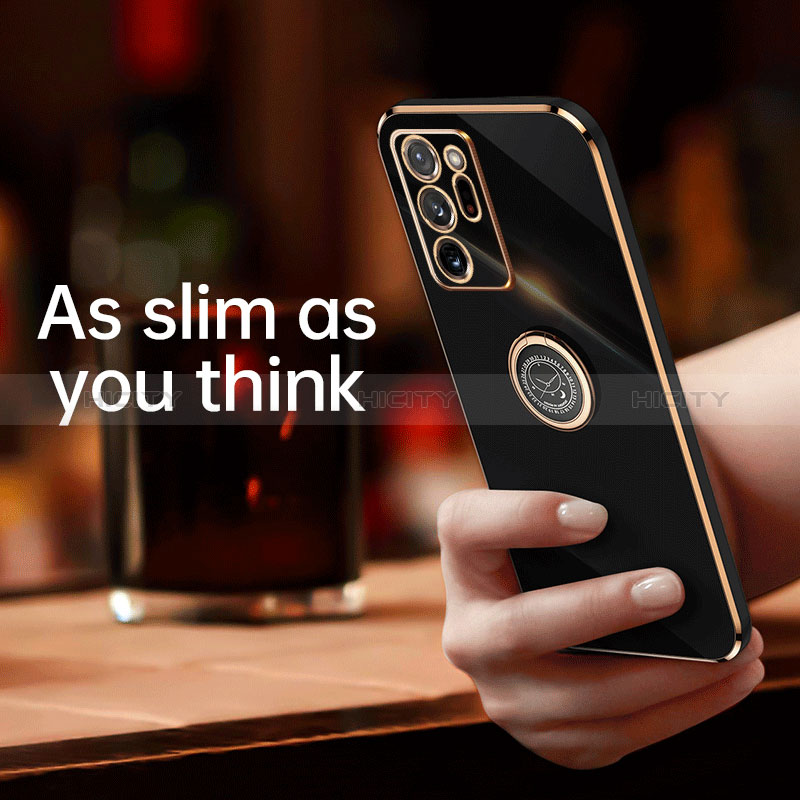 Samsung Galaxy Note 20 Ultra 5G用極薄ソフトケース シリコンケース 耐衝撃 全面保護 アンド指輪 マグネット式 バンパー XL1 サムスン 