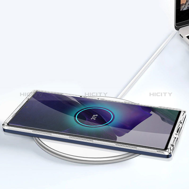 Samsung Galaxy Note 20 Ultra 5G用ハイブリットバンパーケース クリア透明 プラスチック 鏡面 カバー MQ1 サムスン 