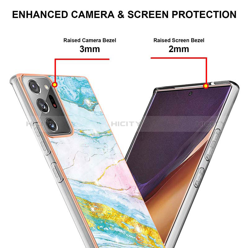 Samsung Galaxy Note 20 Ultra 5G用シリコンケース ソフトタッチラバー バタフライ パターン カバー Y05B サムスン 