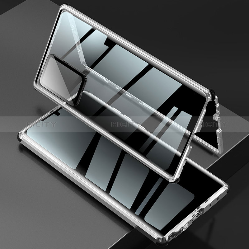 Samsung Galaxy Note 20 Ultra 5G用ケース 高級感 手触り良い アルミメタル 製の金属製 360度 フルカバーバンパー 鏡面 カバー LK2 サムスン 
