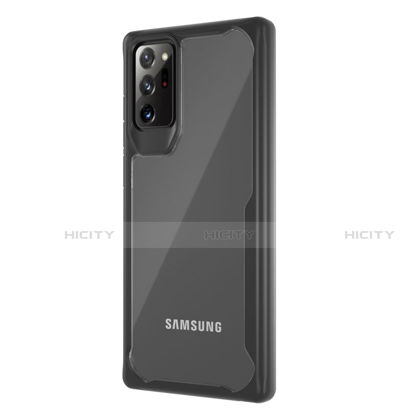 Samsung Galaxy Note 20 Ultra 5G用ハイブリットバンパーケース クリア透明 プラスチック 鏡面 カバー M02 サムスン 