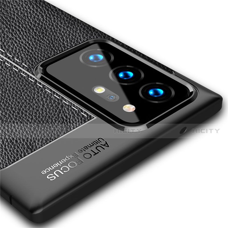 Samsung Galaxy Note 20 Ultra 5G用シリコンケース ソフトタッチラバー レザー柄 カバー S01 サムスン 