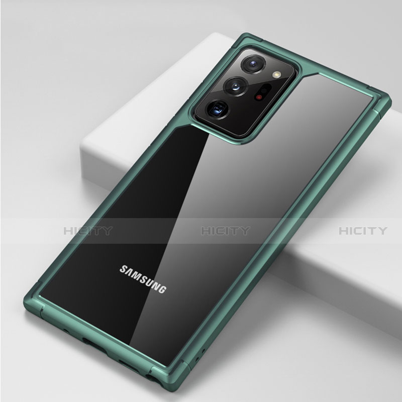 Samsung Galaxy Note 20 Ultra 5G用ハイブリットバンパーケース クリア透明 プラスチック 鏡面 カバー H02 サムスン 