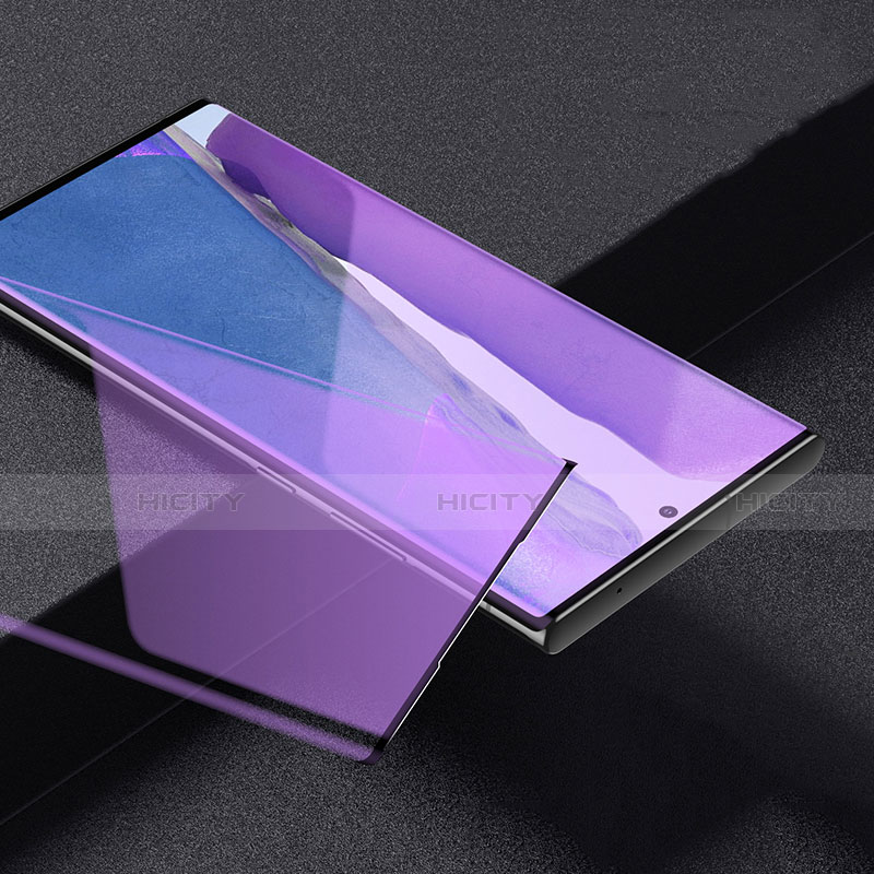Samsung Galaxy Note 20 Ultra 5G用強化ガラス フル液晶保護フィルム アンチグレア ブルーライト サムスン ブラック