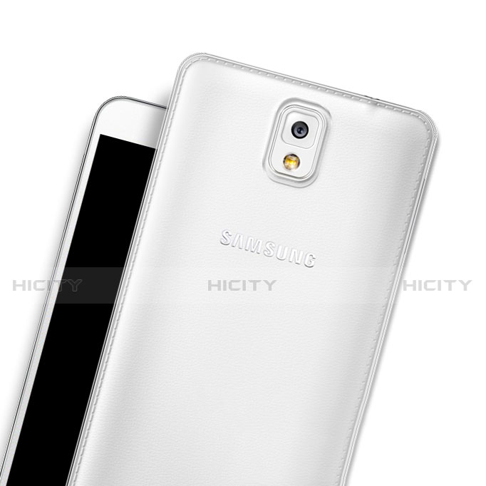 Samsung Galaxy Note 3 N9000用極薄ソフトケース シリコンケース 耐衝撃 全面保護 クリア透明 サムスン クリア