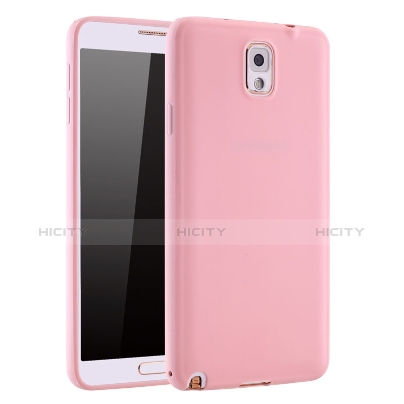 Samsung Galaxy Note 3 N9000用極薄ソフトケース シリコンケース 耐衝撃 全面保護 S01 サムスン ピンク