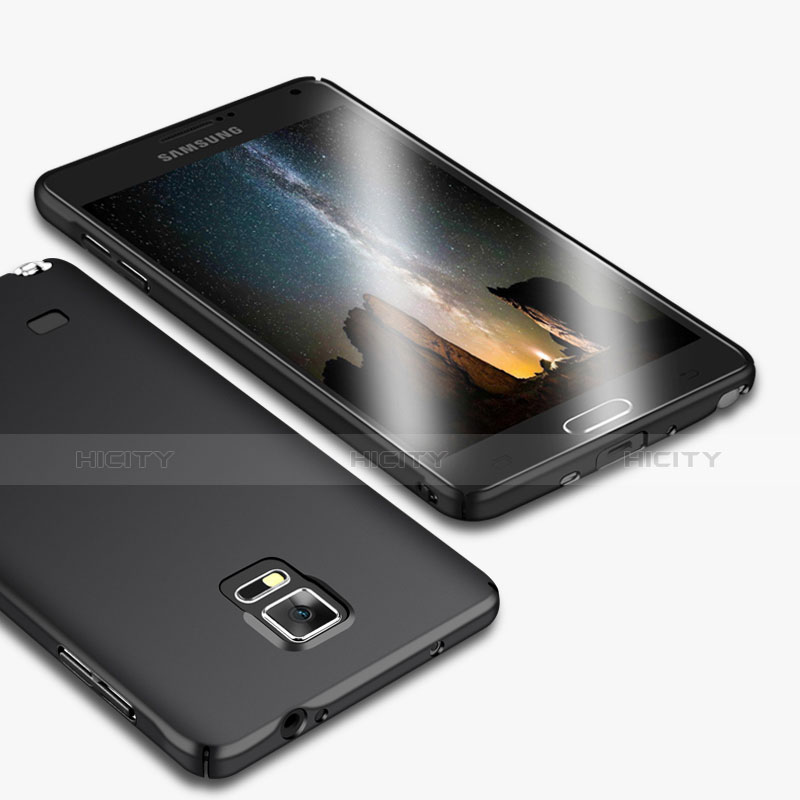 Samsung Galaxy Note 4 Duos N9100 Dual SIM用ハードケース プラスチック 質感もマット M01 サムスン ブラック