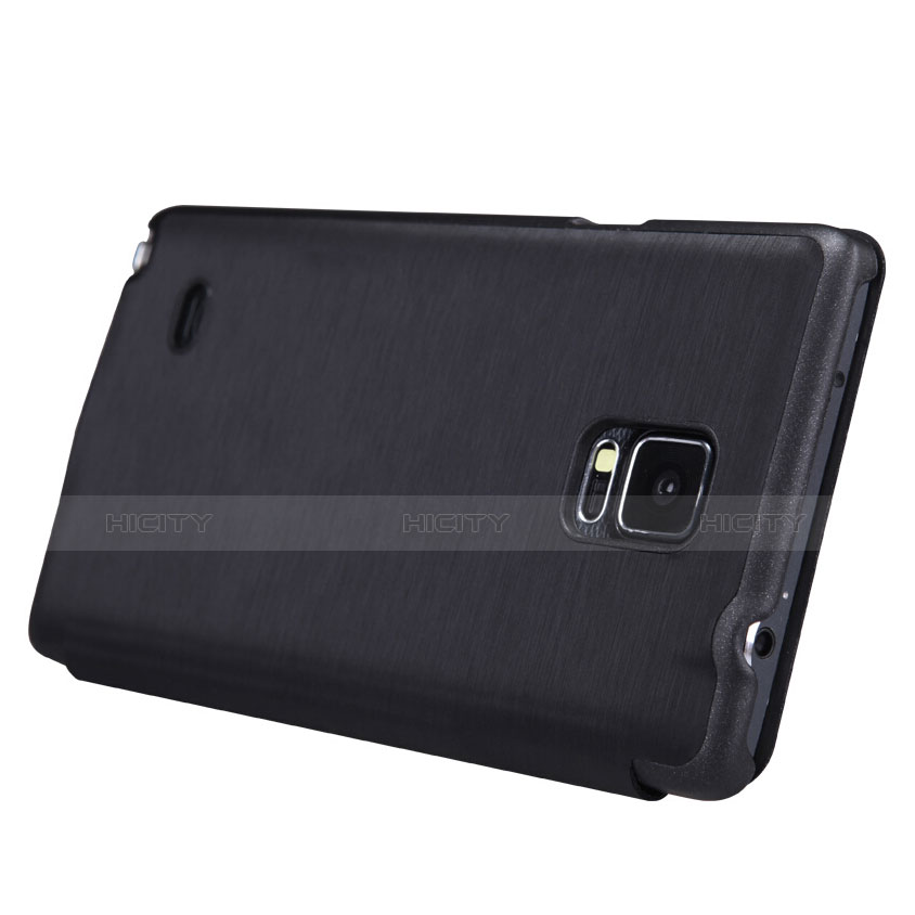 Samsung Galaxy Note 4 Duos N9100 Dual SIM用手帳型 レザーケース スタンド サムスン ブラック