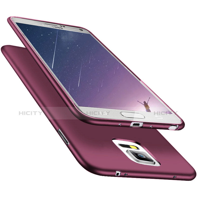 Samsung Galaxy Note 4 Duos N9100 Dual SIM用極薄ソフトケース シリコンケース 耐衝撃 全面保護 S02 サムスン パープル