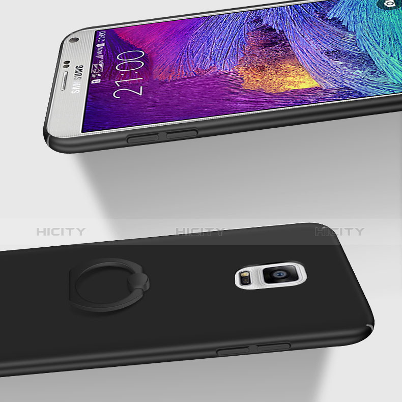 Samsung Galaxy Note 4 Duos N9100 Dual SIM用ハードケース プラスチック 質感もマット アンド指輪 A01 サムスン 