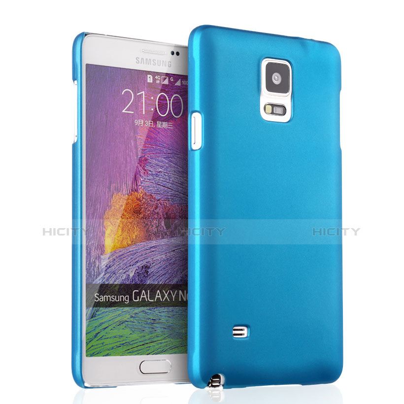 Samsung Galaxy Note 4 SM-N910F用ハードケース プラスチック 質感もマット サムスン ブルー
