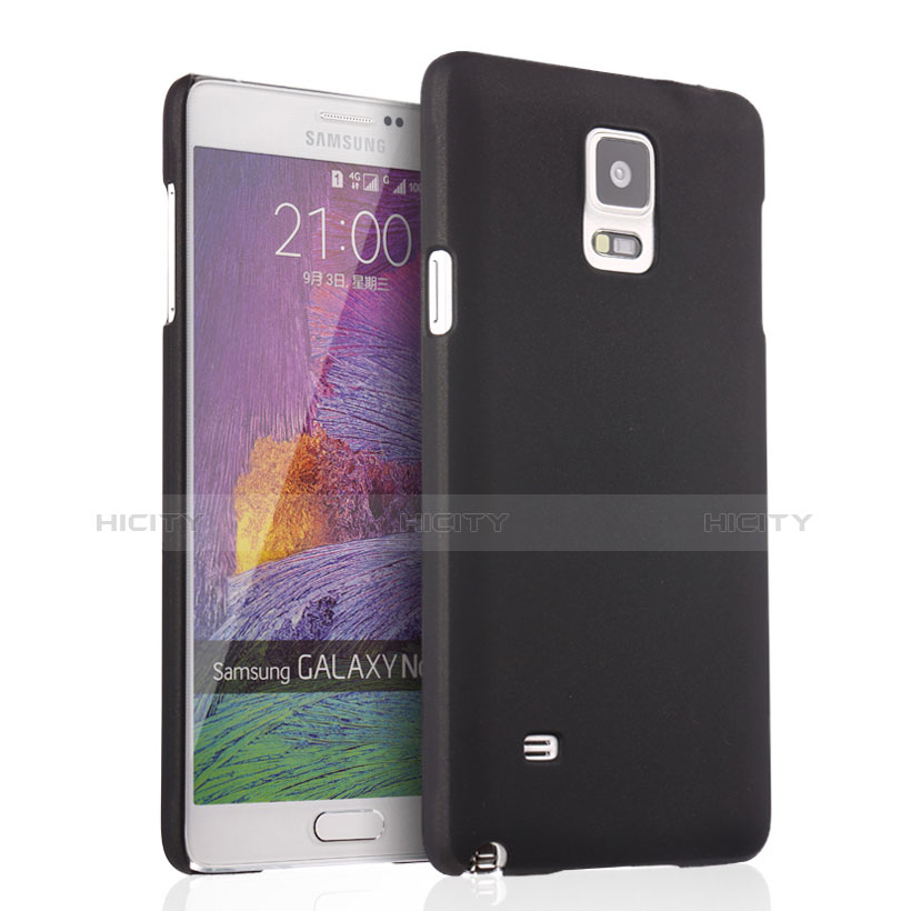 Samsung Galaxy Note 4 SM-N910F用ハードケース プラスチック 質感もマット サムスン ブラック