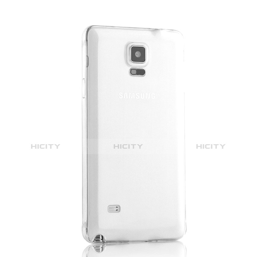 Samsung Galaxy Note 4 SM-N910F用極薄ソフトケース シリコンケース 耐衝撃 全面保護 クリア透明 サムスン クリア
