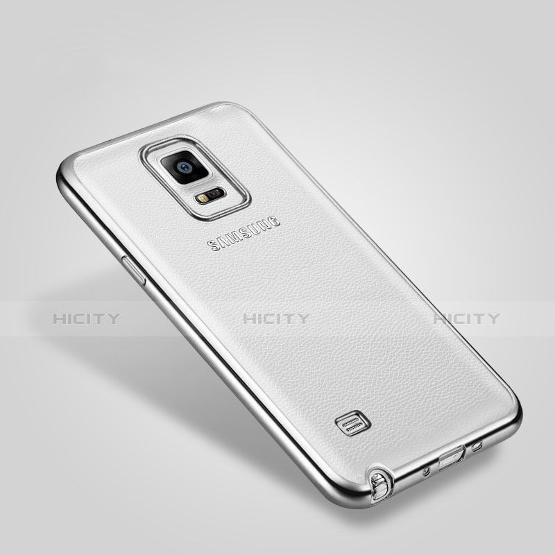 Samsung Galaxy Note 4 SM-N910F用ケース 高級感 手触り良い アルミメタル 製の金属製 バンパー サムスン シルバー