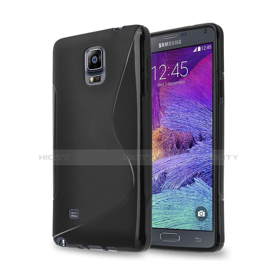 Samsung Galaxy Note 4 SM-N910F用ソフトケース S ライン サムスン ブラック