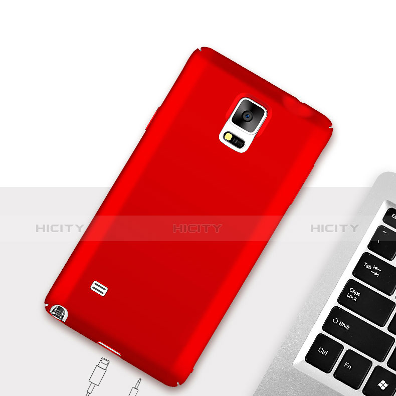 Samsung Galaxy Note 4 SM-N910F用ハードケース プラスチック 質感もマット M04 サムスン レッド