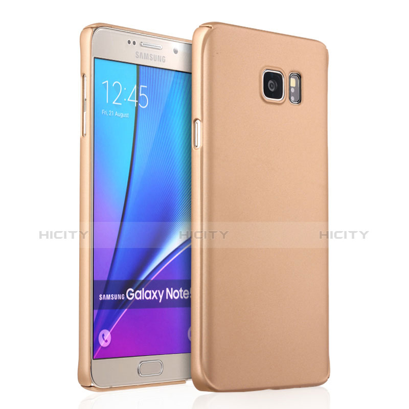 Samsung Galaxy Note 5 N9200 N920 N920F用ハードケース プラスチック 質感もマット サムスン ゴールド