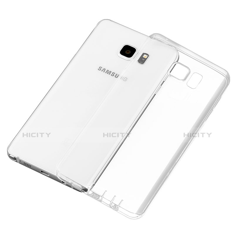 Samsung Galaxy Note 5 N9200 N920 N920F用極薄ソフトケース シリコンケース 耐衝撃 全面保護 クリア透明 T02 サムスン クリア