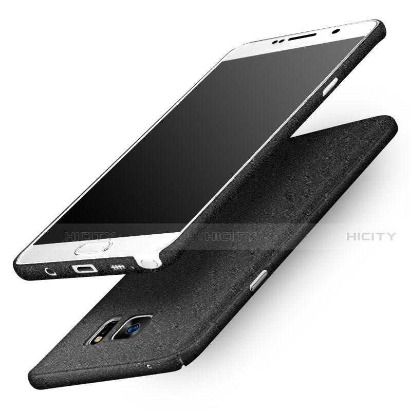 Samsung Galaxy Note 5 N9200 N920 N920F用ハードケース カバー プラスチック サムスン ブラック