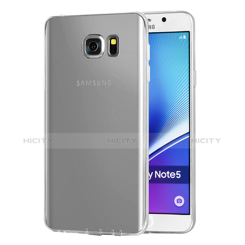 Samsung Galaxy Note 5 N9200 N920 N920F用極薄ソフトケース シリコンケース 耐衝撃 全面保護 クリア透明 T03 サムスン クリア