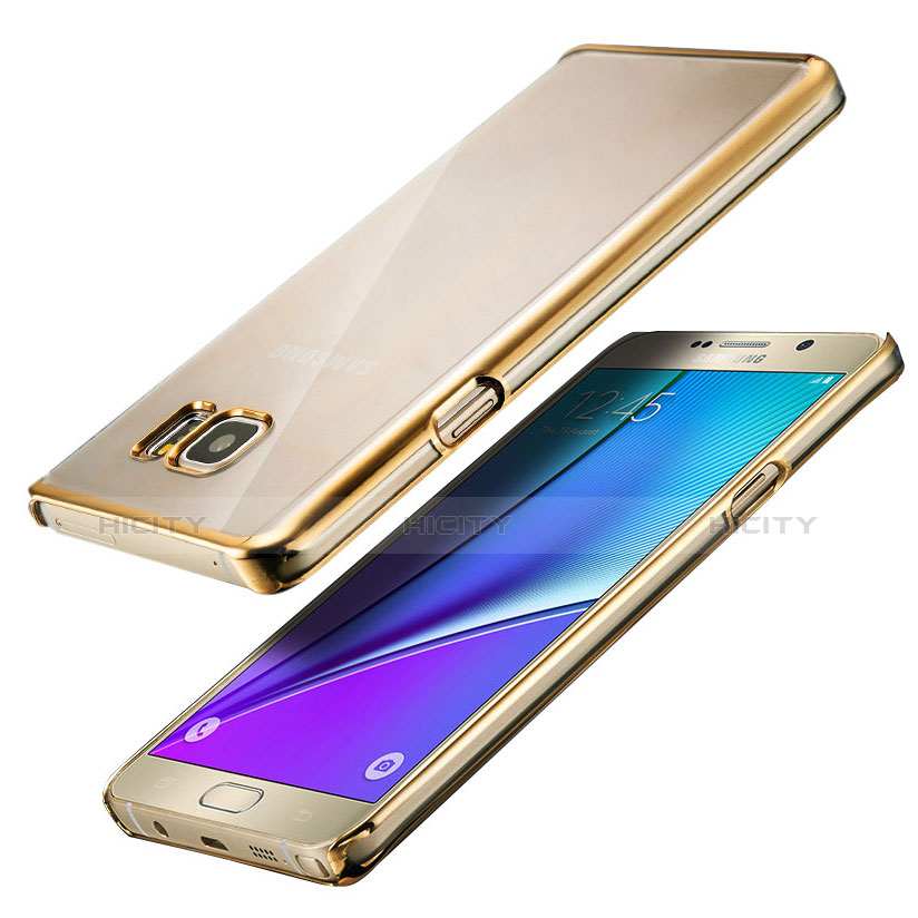 Samsung Galaxy Note 5 N9200 N920 N920F用極薄ソフトケース シリコンケース 耐衝撃 全面保護 クリア透明 T05 サムスン クリア