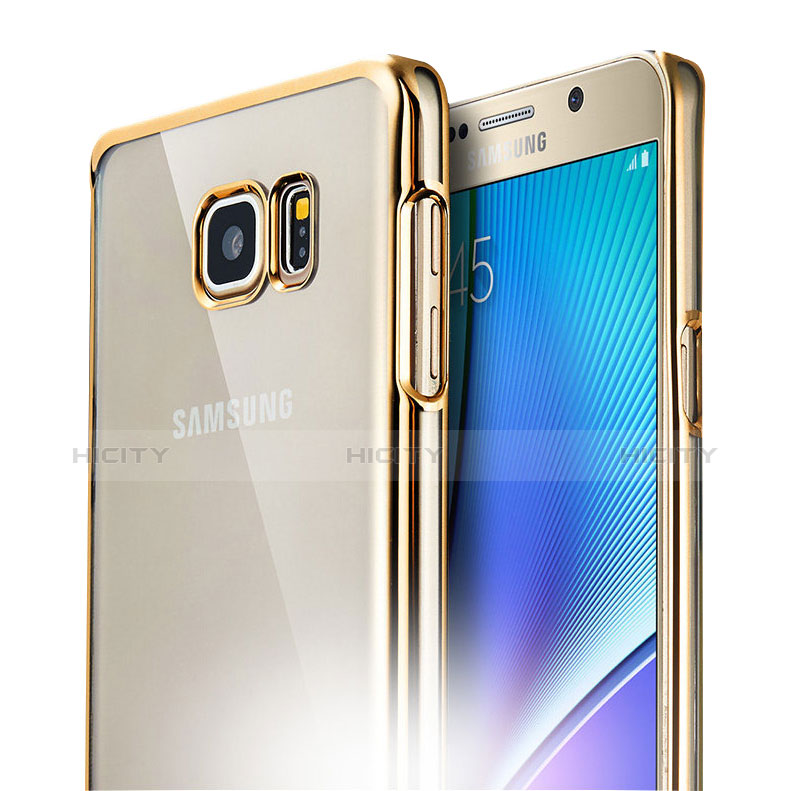 Samsung Galaxy Note 5 N9200 N920 N920F用極薄ソフトケース シリコンケース 耐衝撃 全面保護 クリア透明 T05 サムスン クリア