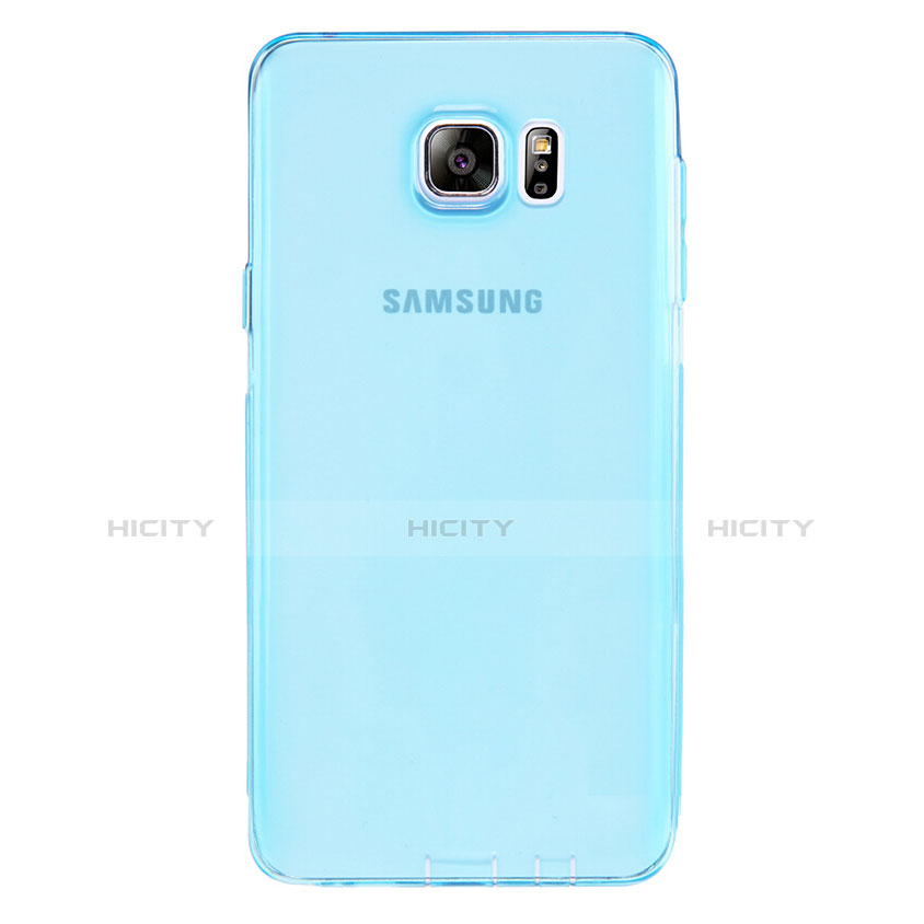 Samsung Galaxy Note 5 N9200 N920 N920F用極薄ソフトケース シリコンケース 耐衝撃 全面保護 クリア透明 T06 サムスン ネイビー