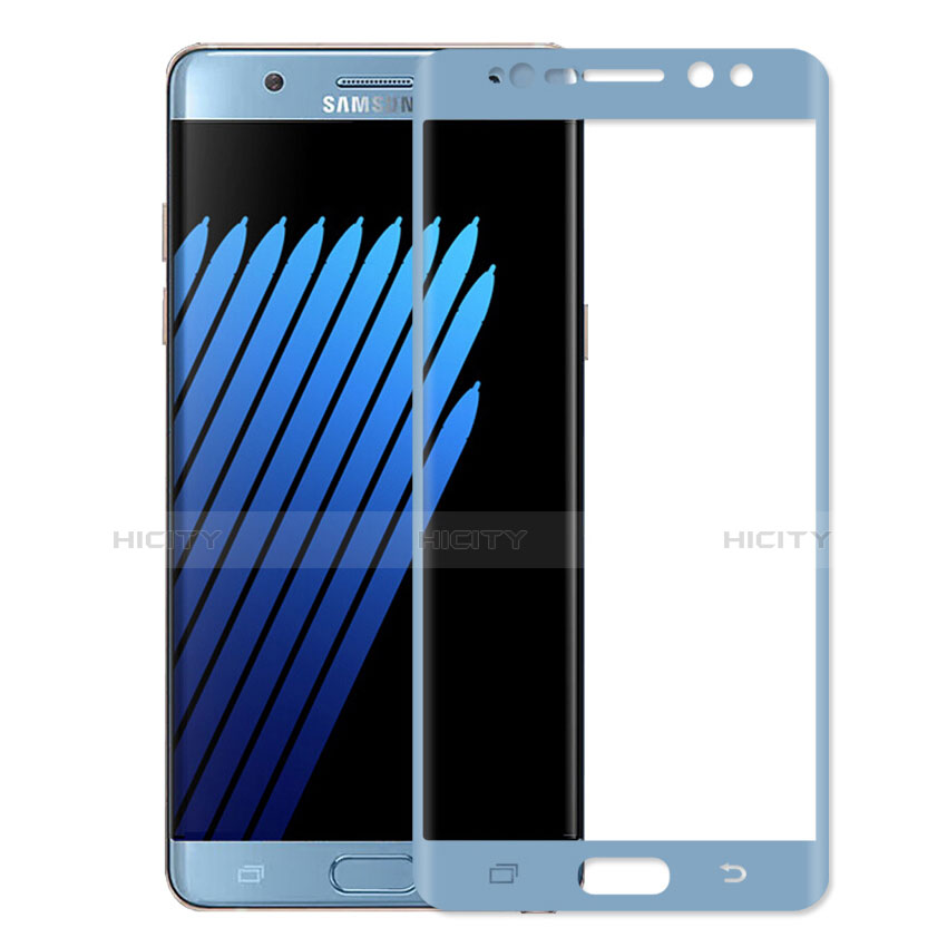 Samsung Galaxy Note 7用強化ガラス フル液晶保護フィルム サムスン ネイビー