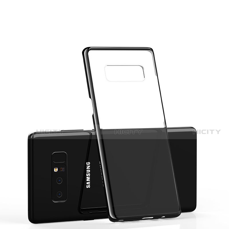 Samsung Galaxy Note 8用ハイブリットバンパーケース クリア透明 プラスチック サムスン ブラック