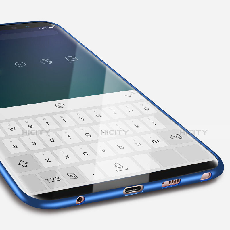 Samsung Galaxy Note 8用シリコンケース ソフトタッチラバー サムスン ネイビー