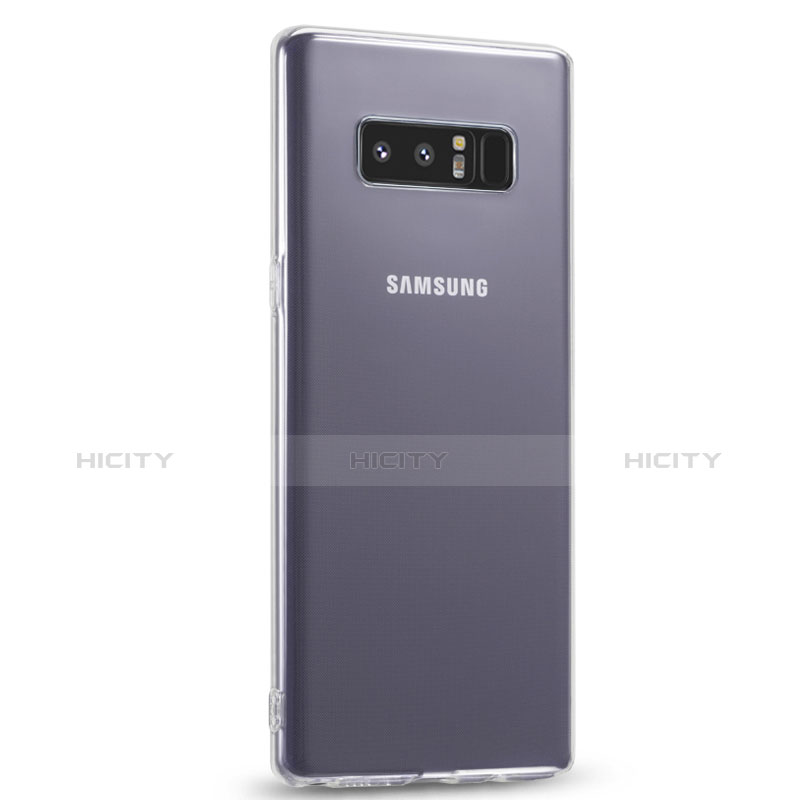 Samsung Galaxy Note 8用極薄ソフトケース シリコンケース 耐衝撃 全面保護 クリア透明 T04 サムスン クリア