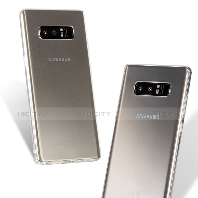 Samsung Galaxy Note 8用極薄ソフトケース シリコンケース 耐衝撃 全面保護 クリア透明 T03 サムスン クリア