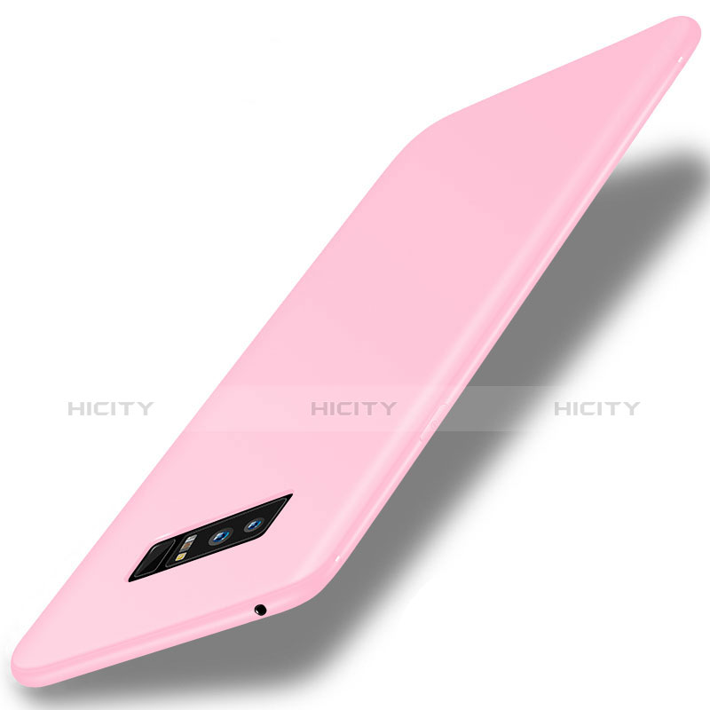 Samsung Galaxy Note 8用極薄ソフトケース シリコンケース 耐衝撃 全面保護 S01 サムスン ピンク