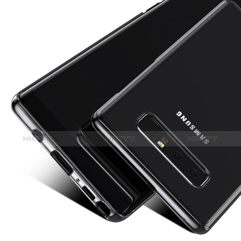 Samsung Galaxy Note 8用極薄ソフトケース シリコンケース 耐衝撃 全面保護 クリア透明 T05 サムスン ブラック