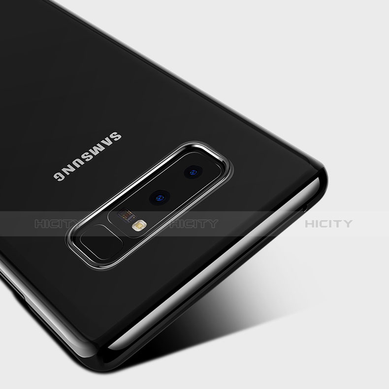Samsung Galaxy Note 8用極薄ソフトケース シリコンケース 耐衝撃 全面保護 クリア透明 T05 サムスン ブラック