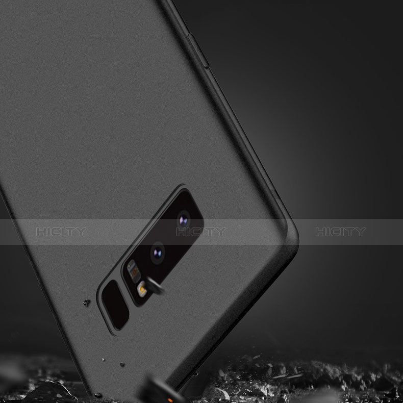 Samsung Galaxy Note 8用極薄ソフトケース シリコンケース 耐衝撃 全面保護 S02 サムスン ブラック