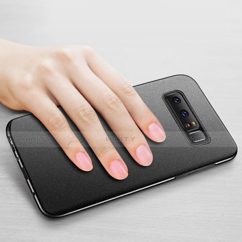 Samsung Galaxy Note 8用ハードケース プラスチック 質感もマット M07 サムスン ブラック