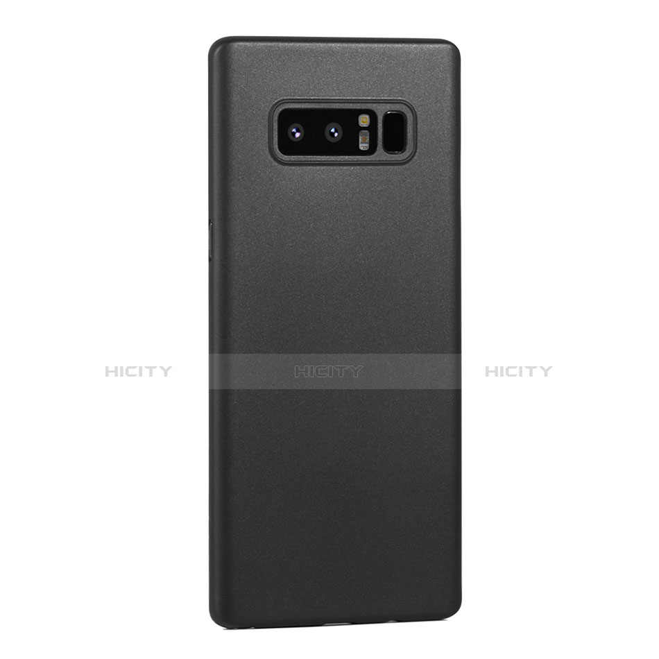 Samsung Galaxy Note 8用極薄ケース クリア透明 プラスチック 質感もマットU01 サムスン ブラック
