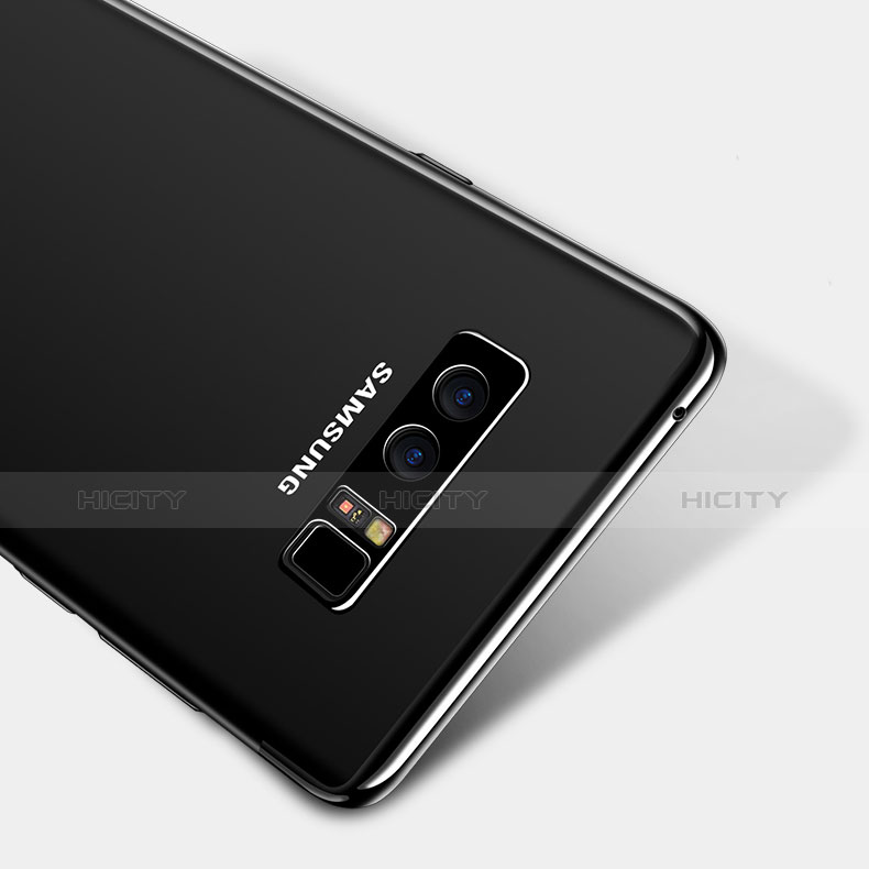 Samsung Galaxy Note 8用極薄ソフトケース シリコンケース 耐衝撃 全面保護 クリア透明 T10 サムスン ブラック