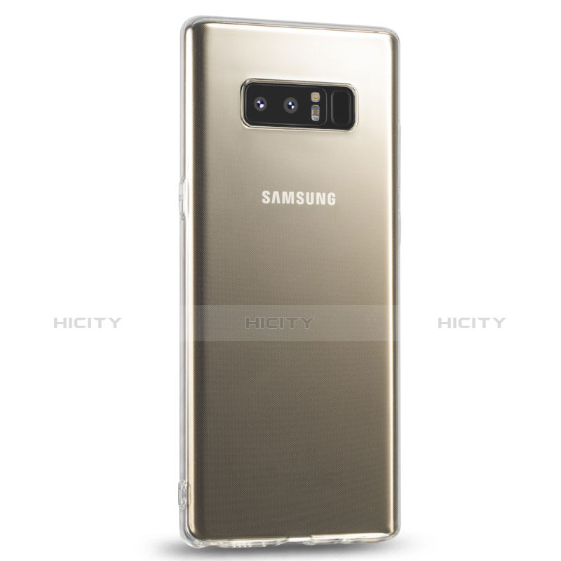 Samsung Galaxy Note 8用極薄ソフトケース シリコンケース 耐衝撃 全面保護 クリア透明 T14 サムスン クリア